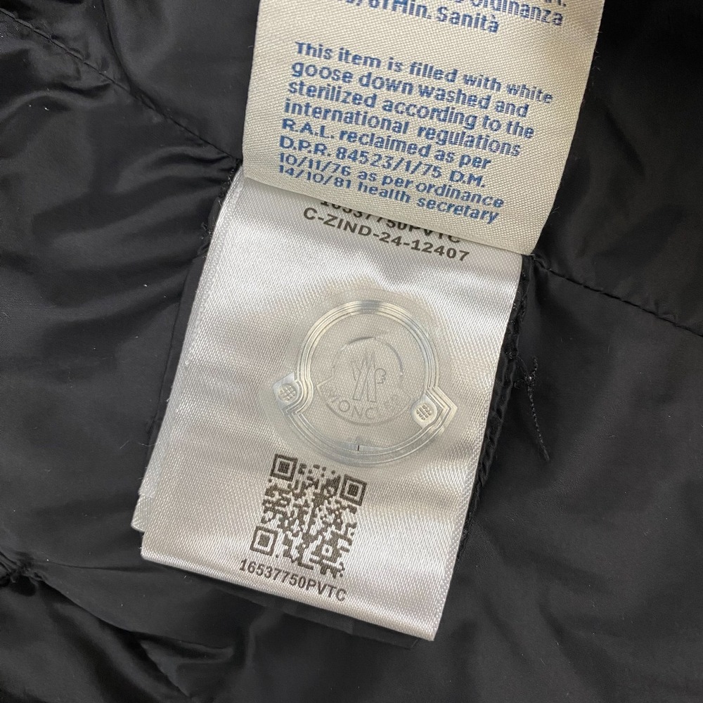 Moncler Avoce Down Jacket Womens 3 Black Puffer Longue Saison Hooded Padded - Picture 16 of 16